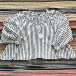Old Navy Long Sleeve Linen Blouse